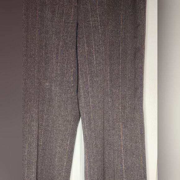 Style&Co 12 SaddleBrownStretch FullLength StraightLegs StrippedWomen DressPants - Picture 4 of 5